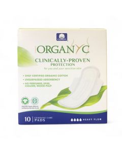 Organyc Pads with Wings Heavy Flow Organic 10pcs
