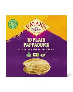 Patak's Cook At Home Plain Pappadums 10pcs