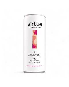 Virtue Yerba Mate Can Peach & Raspberry 250ml