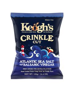Keogh's Crinkle Cut Crisps Atlantic Sea Salt and Balsamic Vinegar 125g
