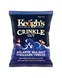 Keogh's Crinkle Cut Crisps Atlantic Sea salt and Balsamic Vinegar 45g