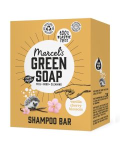 Marcel's Green Soap Vanilla Cherry Blossom Shampoo Bar 90g