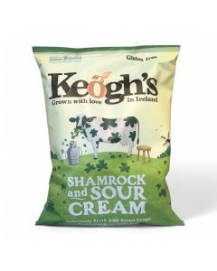 Keogh's Potato Crisps Shamrock and Sour Cream 125g 