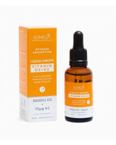 Somega Vitamin D 3000iu + 75ug Drops (30ml)