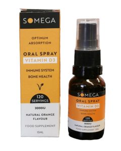 Somega Vitamin D3 Oral Spray 3000iu Orange Flavour 120 servings