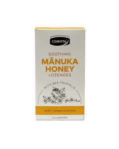 Comvita Manuka Honey Zesty Lemon Flavored Lozenges with Propolis 12 pack