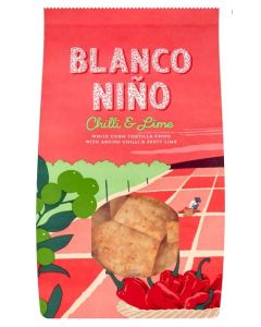 Blanco Niño Corn Tortilla Chips with Chilli and Lime 170g