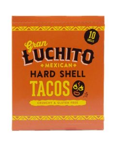 Gran Luchito Mexican Hard Shell Tacos Gluten Free 10 Shells
