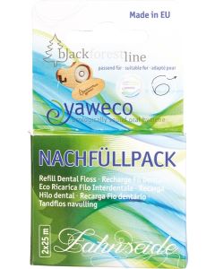Yaweco Silk Dental Floss with Beeswax REFILL PACK 50m