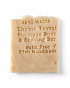 Palm Free Irish Soap Thyme Travel Shampoo Body & Shaving Bar 90g