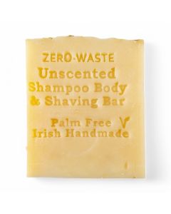 Palm Free Irish Soap Unscented Shampoo Body & Shaving Bar 90g