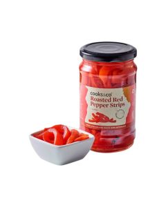 Cooks&Co Roasted Red Pepper Strips in Brine 300g (Drained: 170g)