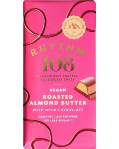 Rhythm 108 Organic Vegan Roasted Almond Butter with M*lk Chocolate 100g