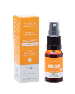 Somega Vitamin B12 1200 ug Oral Spray (15ml, 120 servings)