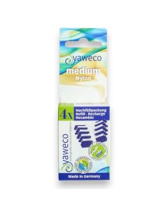 Yaweco Refill Toothbrush Heads Medium Nylon 4pcs