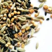 Meal Idea: Warm Puy Lentils and Brown rice served with roasted vegetables and feta cheese