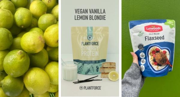 Vegan Vanilla Lemon Protein Blondies (with PlantForce Protein!)