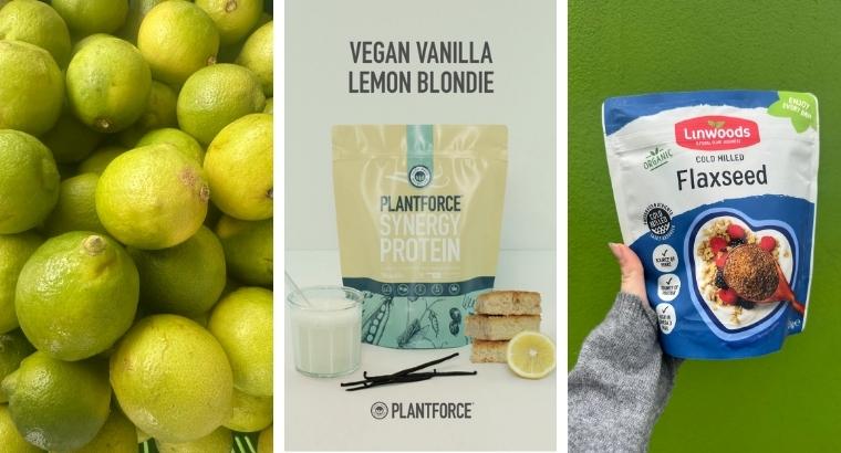 Vegan Vanilla Lemon Protein Blondies (with PlantForce Protein!)