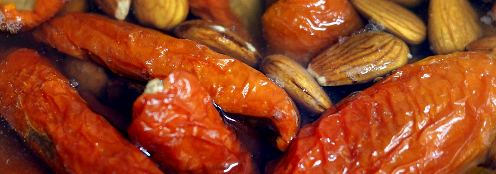 Heart warming peppers and almonds