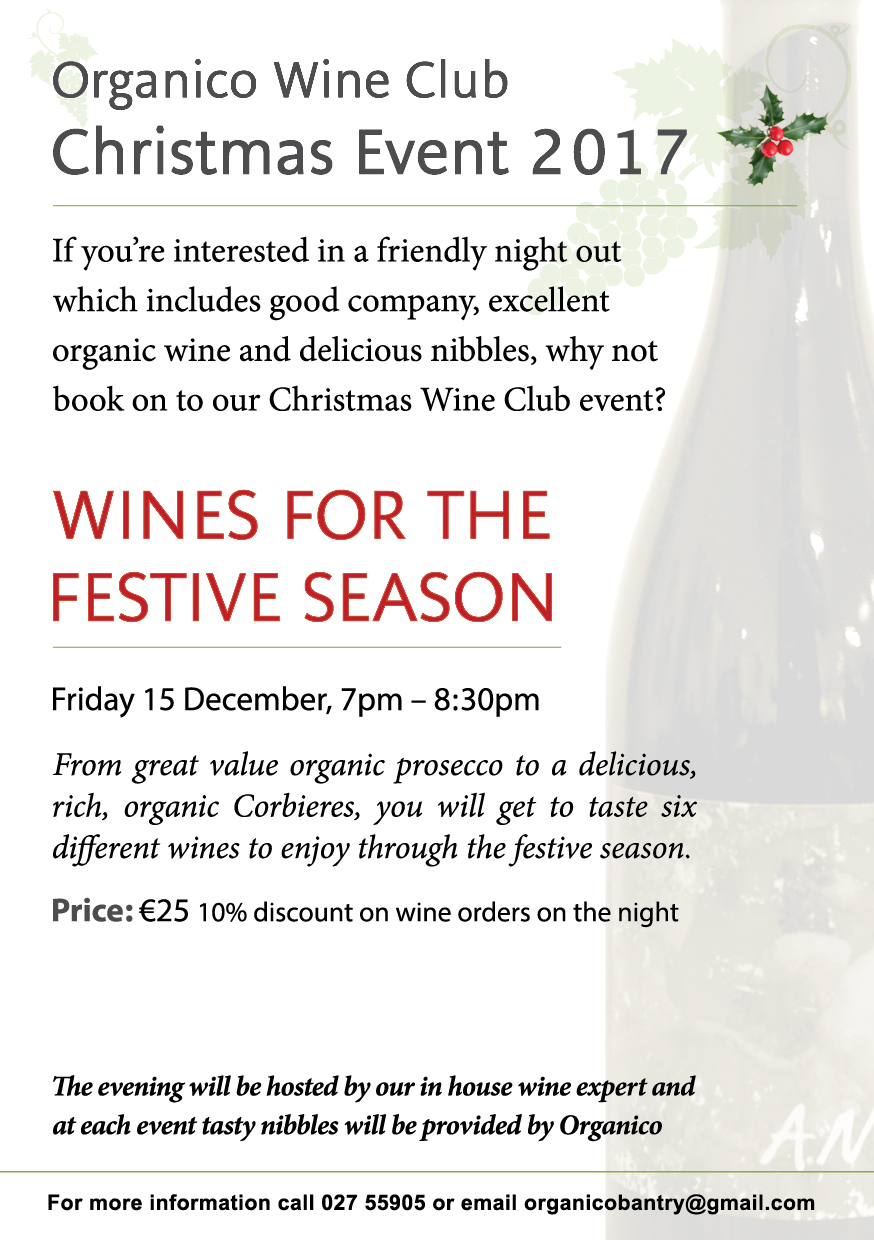 Organico Wine Club Christmas Event 2017