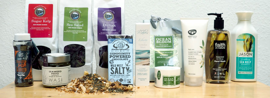A selection of seaweed food and body products available at Organico