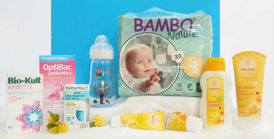 Selection of baby products available at Organico