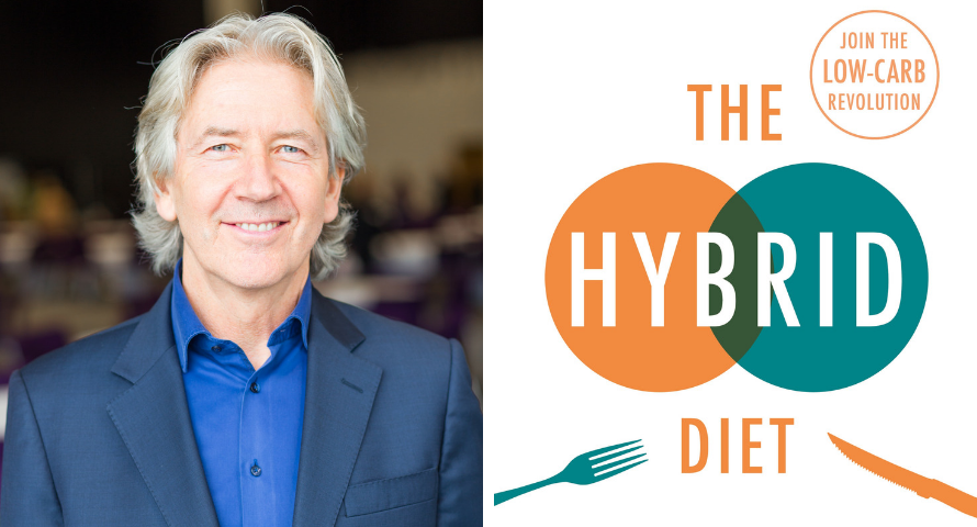 Picture of Patrick Holford and his book cover The Hybrid Diet