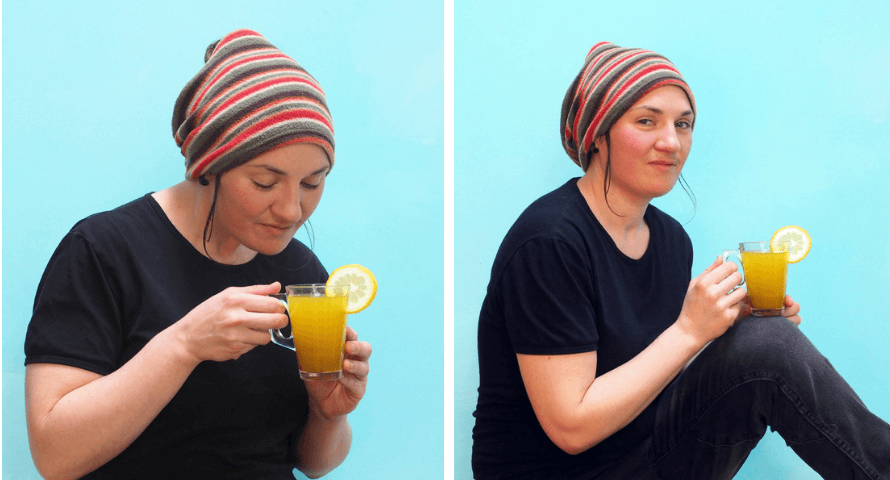 Aoife from Organico and our housemade Coldbuster