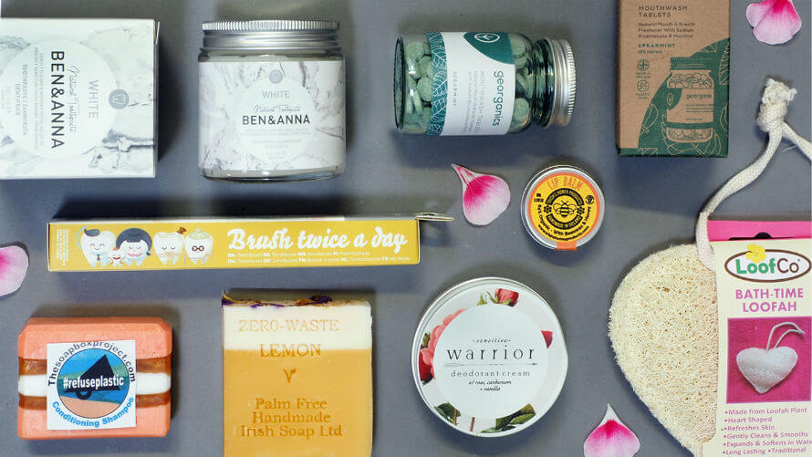 Contents of the Zero-Waste Bodycare Starter Pack available at Organico