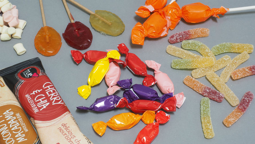 A mix or organic hard sweets with no artificial ingredients