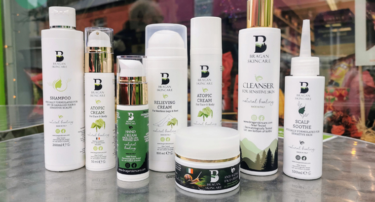 A selection of Bragan Skincare products at Organico